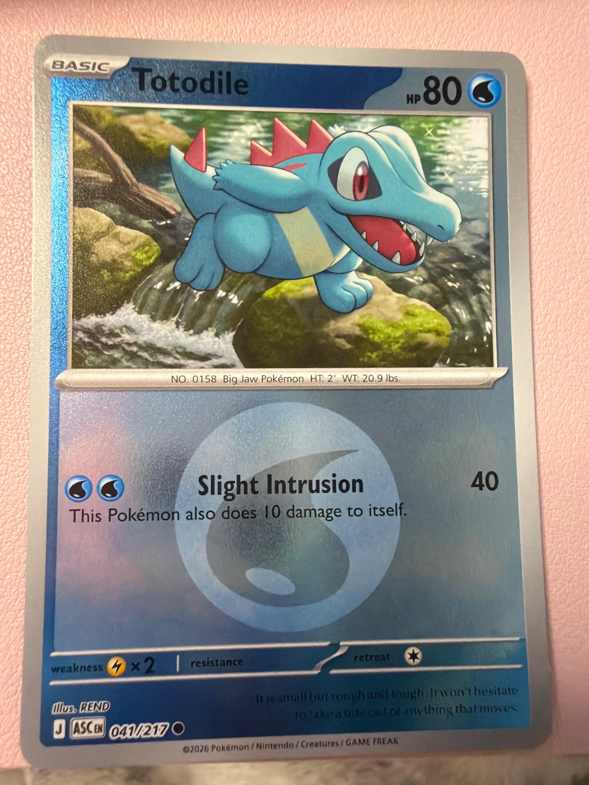 Ascended Heroes Totodile [Energy] Pokémon card